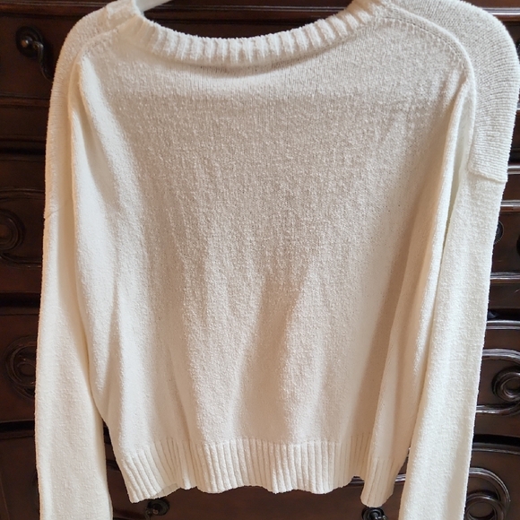 Z Supply Cream and Blue Beach Sweater - Picture 4 of 8